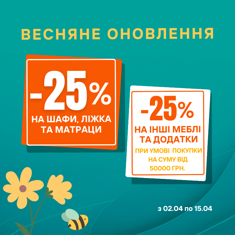 Весняні знижки в Meblik: -25% на дитячі та підліткові меблі!