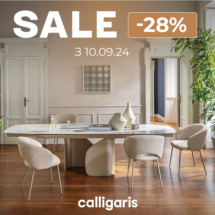 Знижка -28% на всі меблі Calligaris